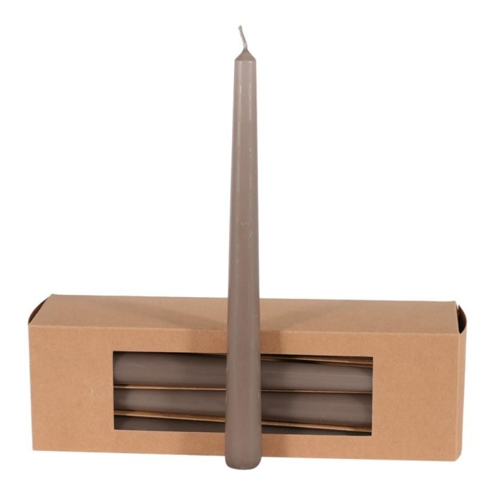 CANDELA CONICA H.250MM. D.21MM. GRIGIO